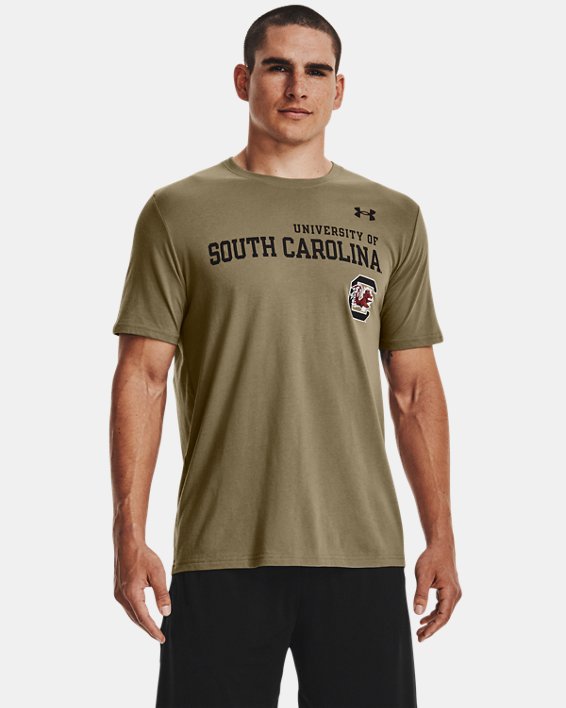Men's UA Performance Cotton Collegiate T-Shirt, Brown, pdpMainDesktop image number 0